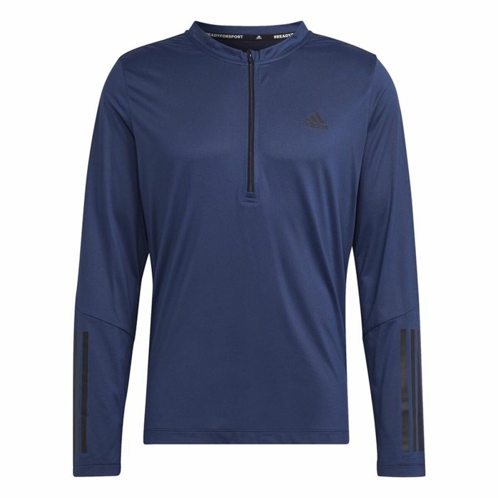 Men’s Long Sleeve T-Shirt Adidas Training 1/4-Zip Dark blue