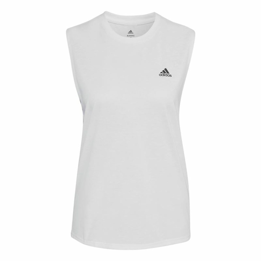 Maillot de Corps sans Manches pour Femme Adidas Muscle Run Icons Blanc