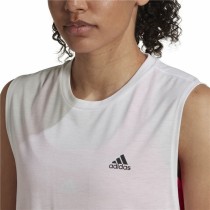 Women's Sleeveless T-shirt Adidas Muscle Run Icons White