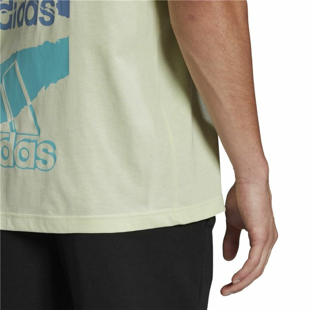 Men’s Short Sleeve T-Shirt Adidas Essentials Brandlove Yellow