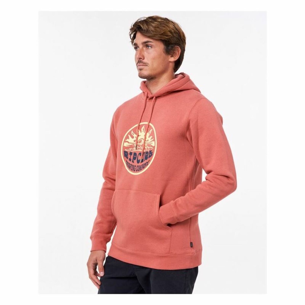 Herren Sweater mit Kapuze Rip Curl Down The Line Lachsfarben