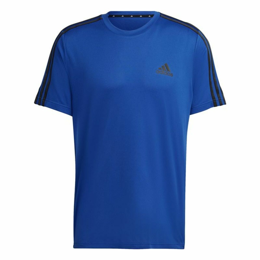 Herren Kurzarm-T-Shirt Adidas Aeroready Designed To Move Blau