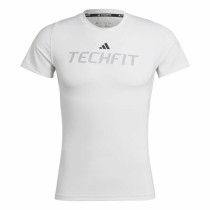 Men’s Short Sleeve T-Shirt Adidas techfit Graphic  White