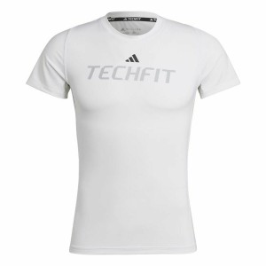 Herren Kurzarm-T-Shirt Adidas techfit Graphic  Weiß