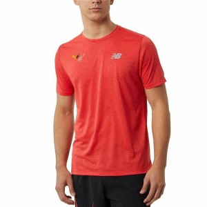 Kurzärmliges Sport T-Shirt New Balance Impact Run Orange