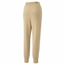 Pantalon de sport long Puma Embroidery High Beige Femme