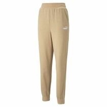 Pantalon de sport long Puma Embroidery High Beige Femme