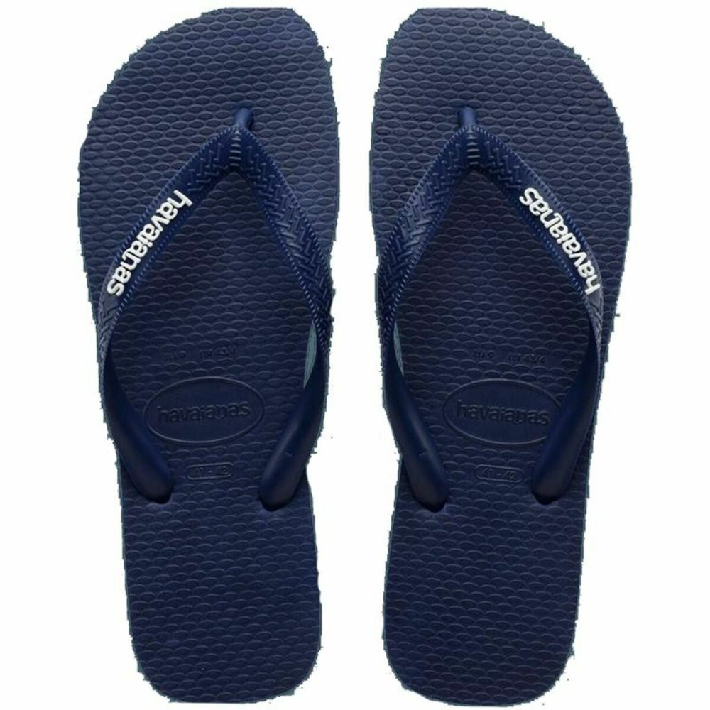 Flip Flops für Männer Havaianas Logo Blau