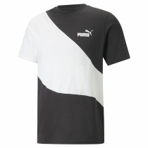 Herren Kurzarm-T-Shirt Puma Powert Weiß Schwarz