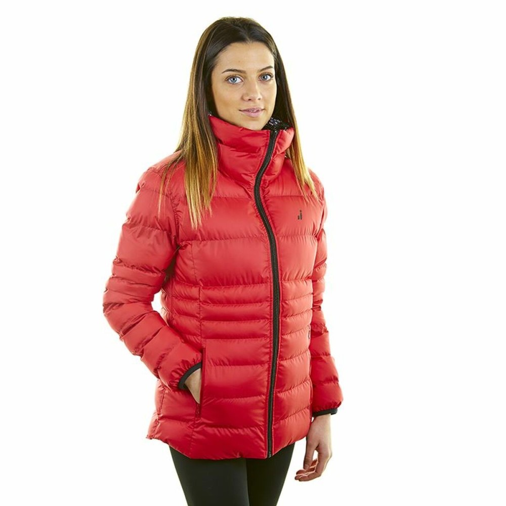 Anorak Joluvi Vegga Femme Rouge Réversible Noir