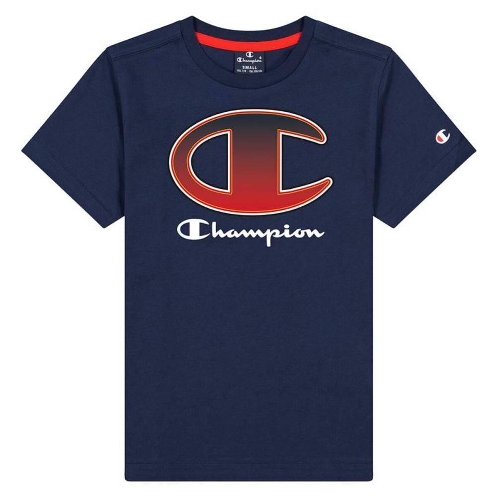 Kurzarm-T-Shirt für Kinder Champion Crewneck T-Shirt B Marineblau