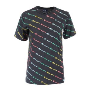 T shirt à manches courtes Enfant Champion Multilogo Noir