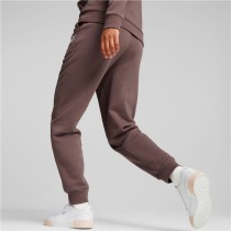 Pantalon de Survêtement pour Adultes Puma Ess+ Embroidery High-Waist Marron Femme