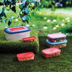 Set of lunch boxes Quid Habitat (7 pcs) Plastic