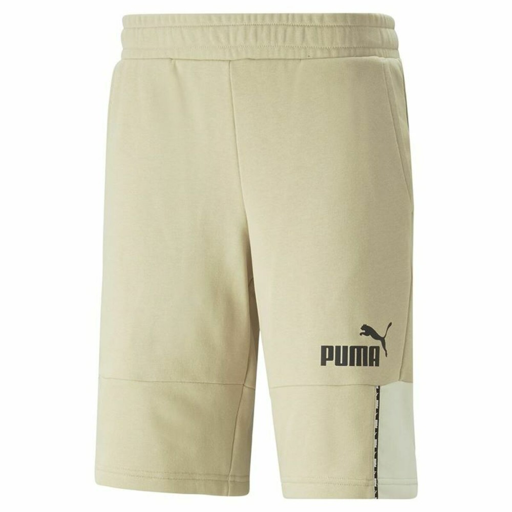 Short de Sport Puma  Essentials Block Tape Gris Blanc