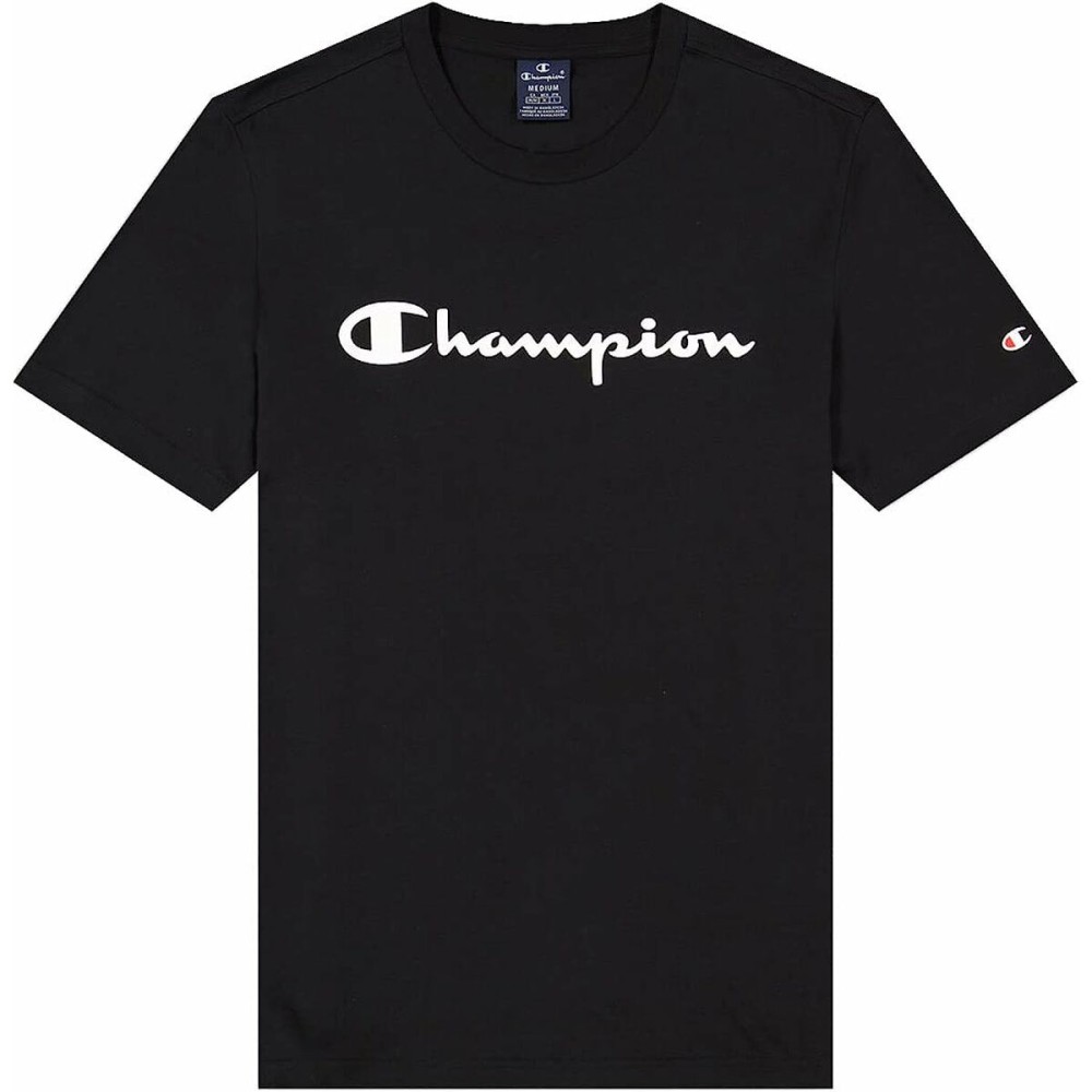 Men’s Short Sleeve T-Shirt Champion Crewneck Black