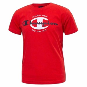 Jungen Kurzarm-T-Shirt Champion Crewneck  Rot