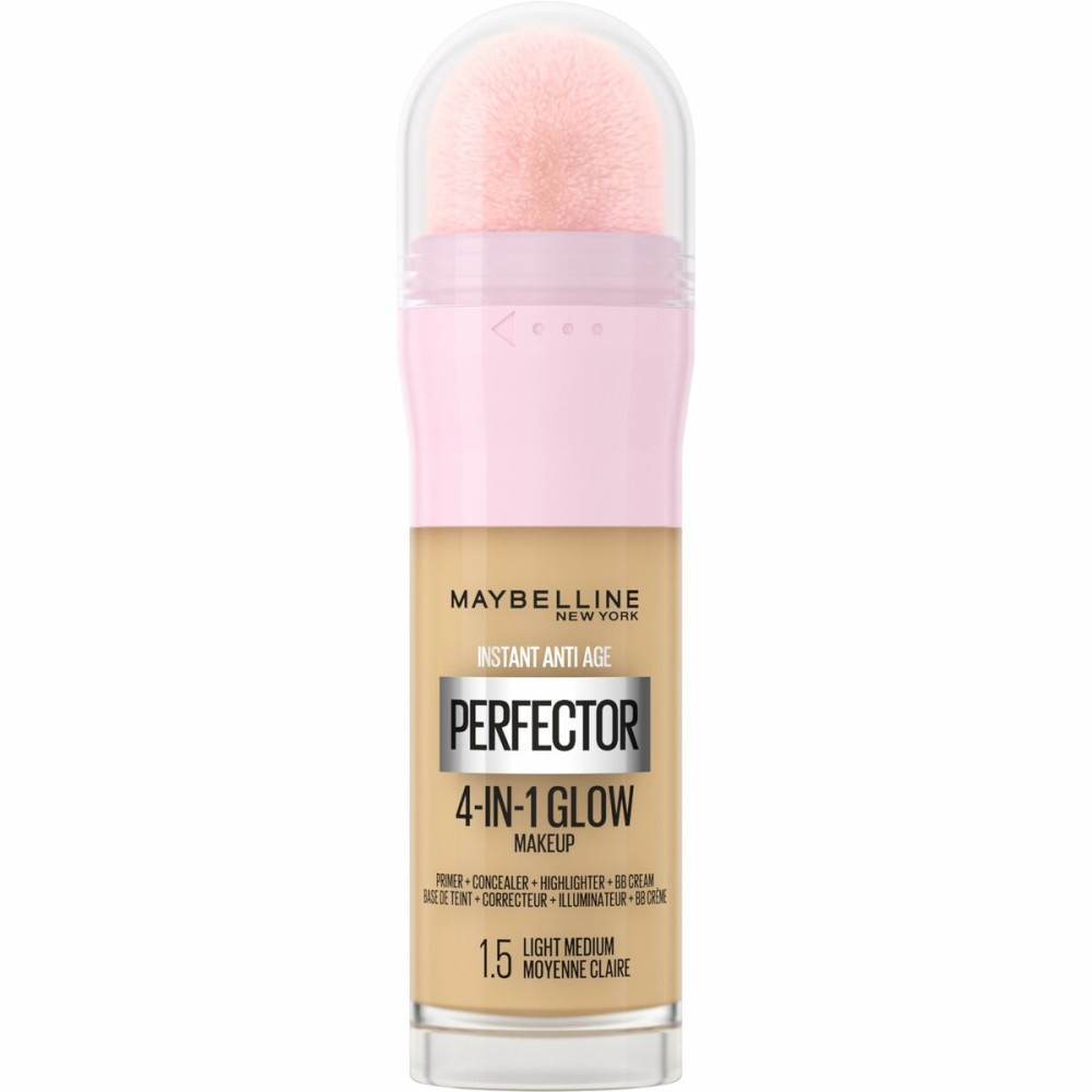 Base de maquillage liquide Maybelline Instant Age Perfector Glow Nº 1,5 Light Medium 20 ml