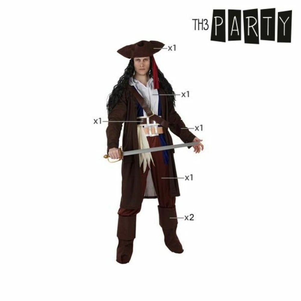 Déguisement pour Adultes Th3 Party Marron Pirates (6 Pièces)