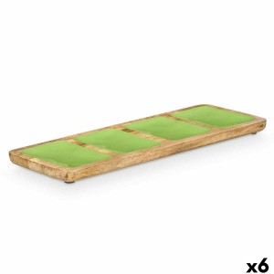 Plateau avec Compartiments GiftDecor MALI-941 G Vert 46 x 3 x 17 cm (6 Unités)