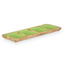 Tray with Compartments GiftDecor MALI-941 G Green 46 x 3 x 17 cm (6 Units)