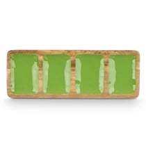 Tray with Compartments GiftDecor MALI-941 G Green 46 x 3 x 17 cm (6 Units)