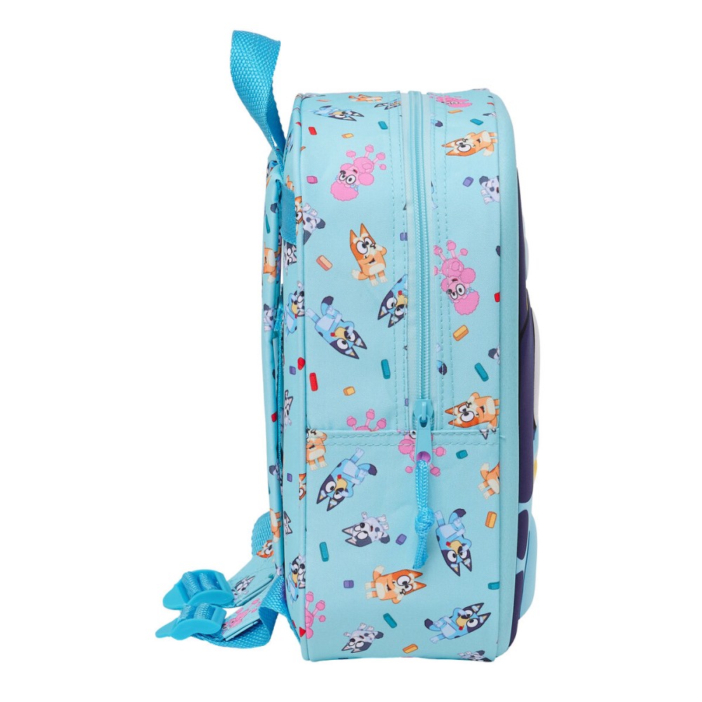 Schulrucksack Bluey Himmelsblau 22 x 27 x 10 cm 3D