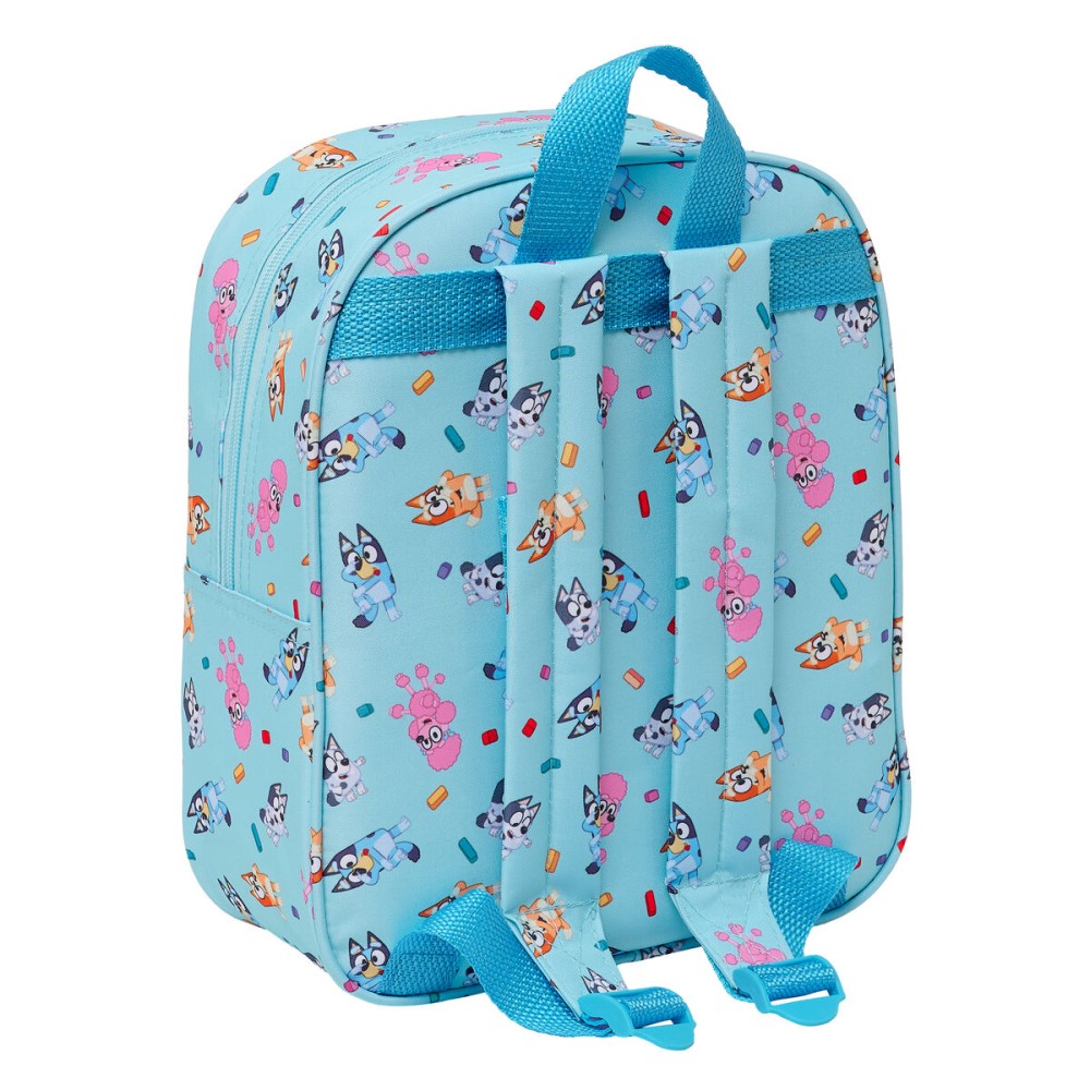 Schulrucksack Bluey Himmelsblau 22 x 27 x 10 cm 3D