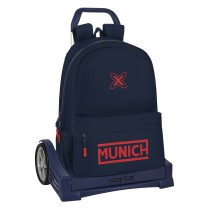 Schulrucksack mit Rädern Munich Flash Marineblau 30 x 46 x 14 cm