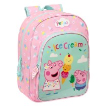 Schulrucksack Peppa Pig Ice cream Rosa Minze 26 x 34 x 11 cm