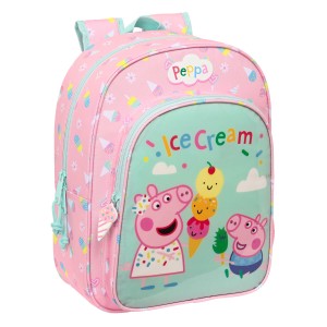 Schulrucksack Peppa Pig Ice cream Rosa Minze 26 x 34 x 11 cm