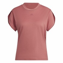 Damen Kurzarm-T-Shirt Adidas trainning Floral  Dunkelrosa