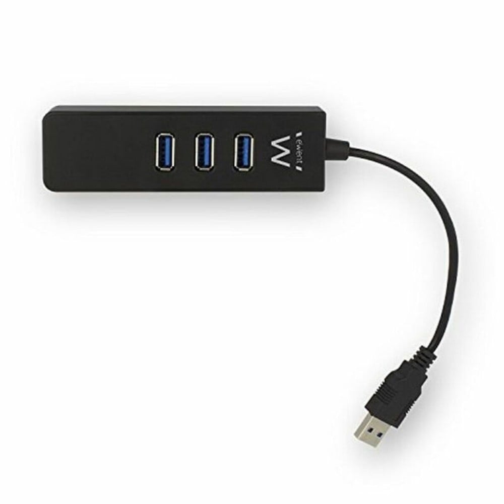 Hub USB Ewent AAOAUS0127 3 x USB 3.1 RJ45 Plug and Play