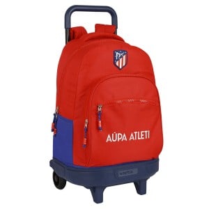 Schulrucksack mit Rädern Atlético Madrid Rot Marineblau (33 x 45 x 22 cm)