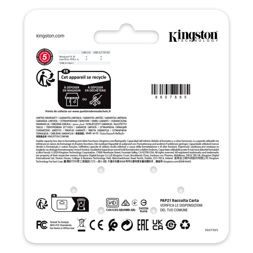 Clé USB Kingston KE-U2X64-1AC Noir 64 GB