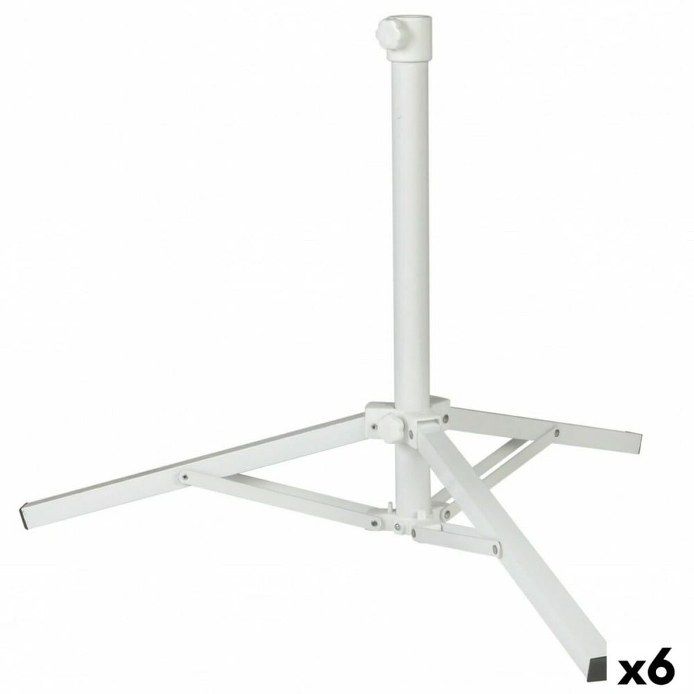 Base pour parapluie Aktive Blanc Métal 61 x 49,5 x 61 cm (6 Unités)