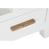 Meubles de télévision DKD Home Decor Blanc Marron Acacia Bois de manguier 125 x 40 x 50 cm