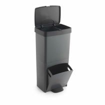 Poubelle recyclage SP Berner Anthracite 10 L 30 L x 2 Plastique 3 Compartiments (1 Unité)