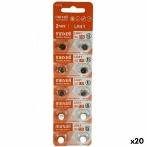 Piles Alcalines Maxell 1,5 V LR41 (20 Unités)