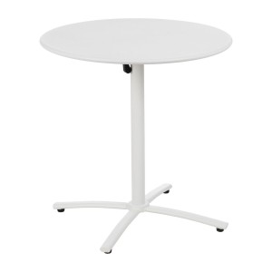 Folding Side Table White 70 x 70 x 72 cm