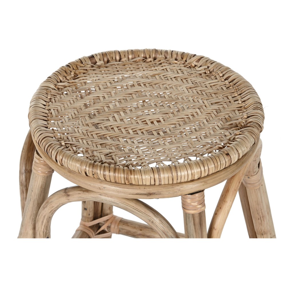 Tabouret Home ESPRIT Naturel osier Rotin 37 X 37 X 49,5 cm