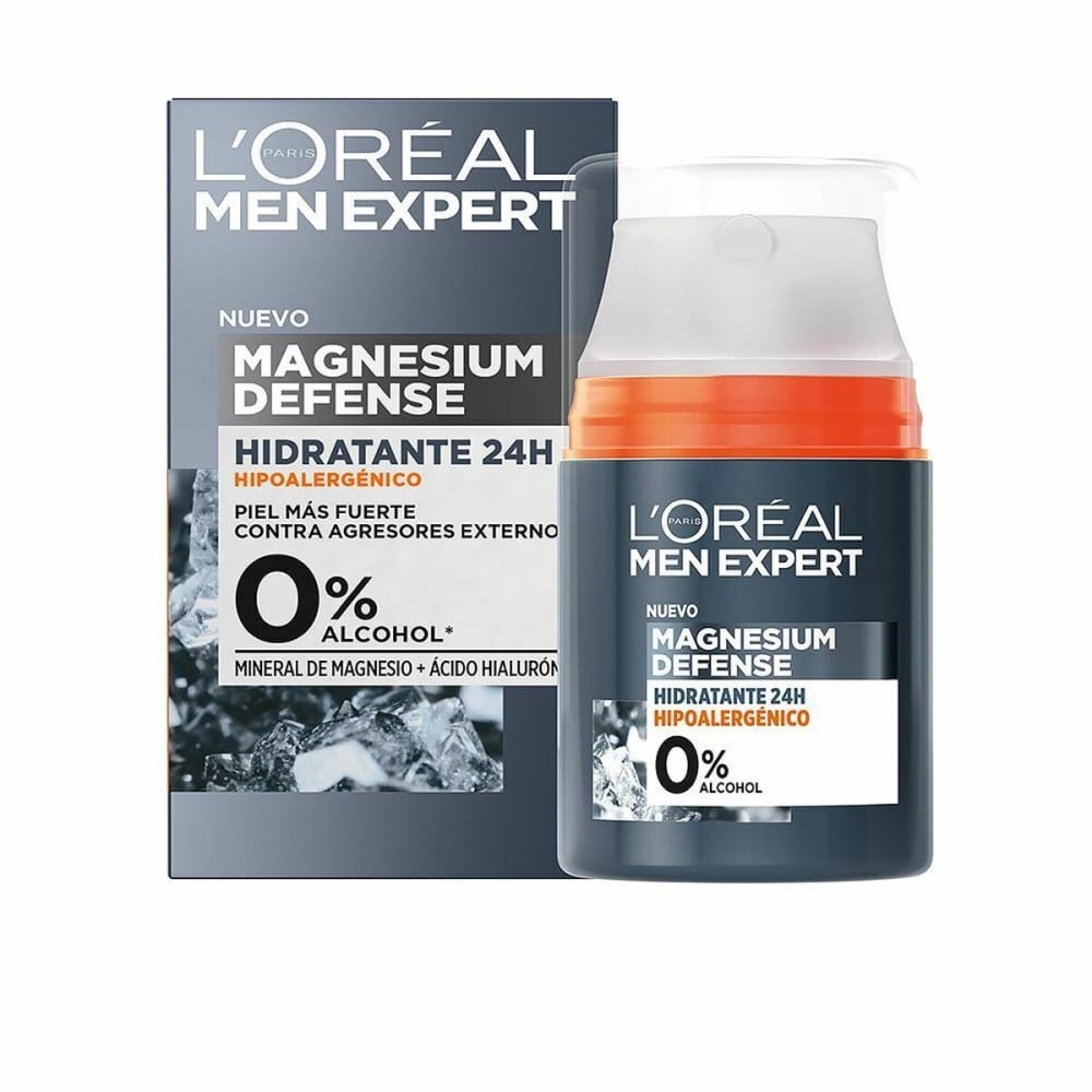 Crème Hydratante pour le Visage L'Oreal Make Up Men Expert Magnesium Defense 24 heures 50 ml