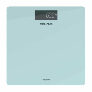 Digital Bathroom Scales Taurus INCEPTION Tempered Glass Blue 180 kg