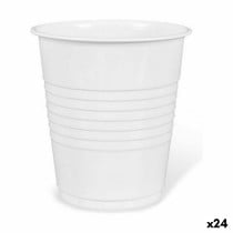 Set of reusable glasses Algon Coffee White Plastic 25 Pieces 100 ml (24 Units)