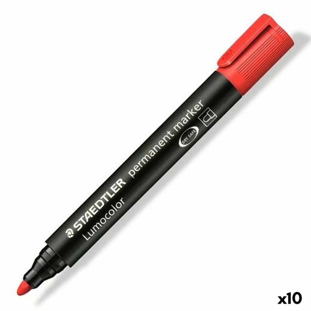 Permanent marker Staedtler Lumocolor 352-2 Red (10 Units)