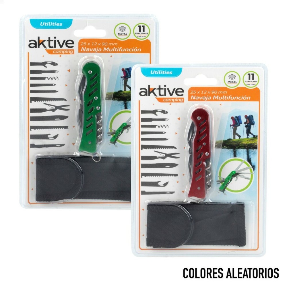 Multi-purpose knife Aktive Green Camping 2,5 x 9 x 1,2 cm (24 Units)