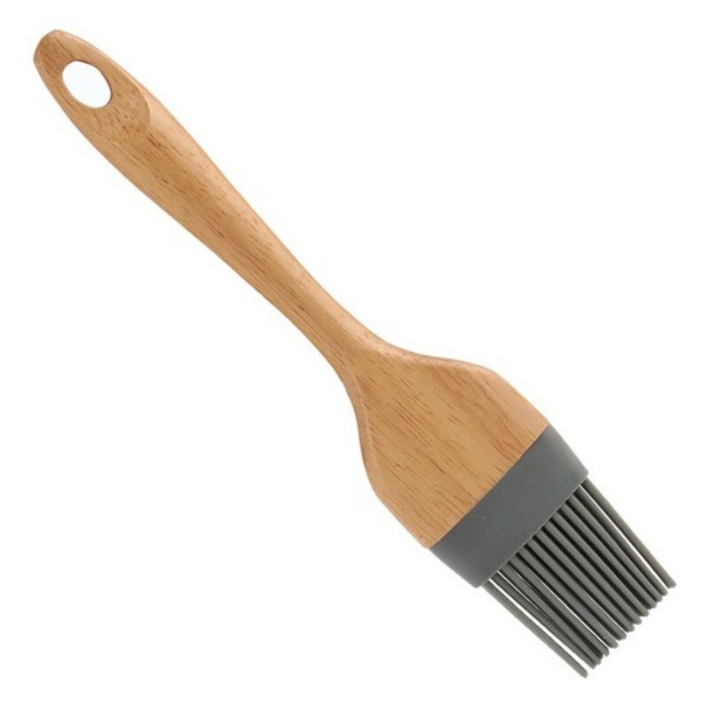 Brosse de cuisine Marron Gris Bois Silicone