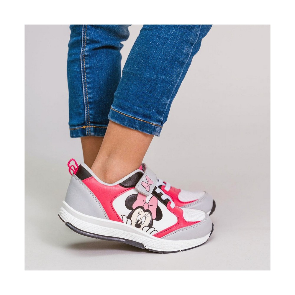 Sports Shoes for Kids Minnie Mouse Grey Pink