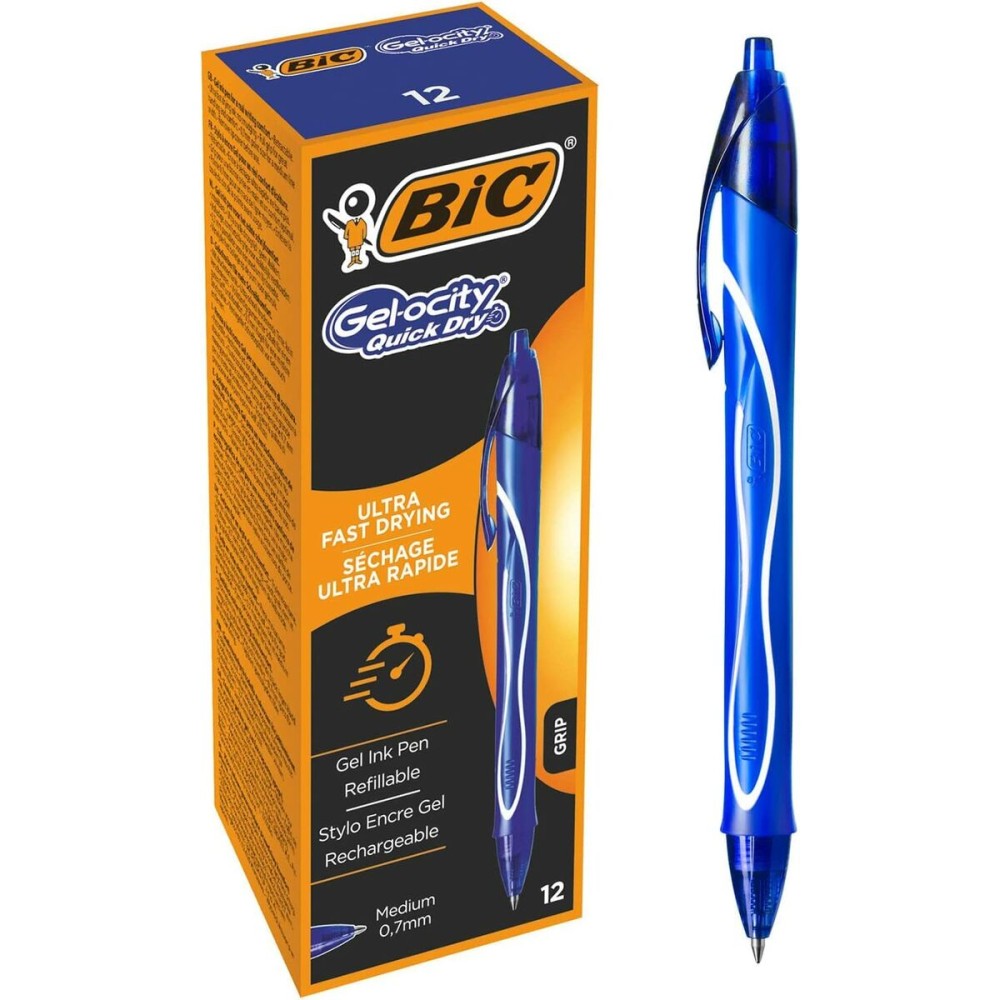 Gel-Stift Bic Gel-ocity Quick Dry Blau 0,3 mm (12 Stück)