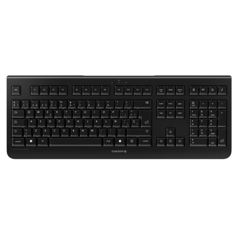 Drahtlose Tastatur Cherry JK-3000ES-2 Schwarz Qwerty Spanisch